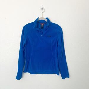 [The North Face] Blue 1/4 Zip Polartec Micro Fleece Sweater Women's Size XS